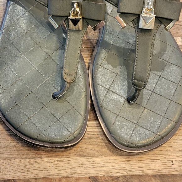 MICHAEL Michael Kors Alice Leather Post Toe Sandals Brown - Picture 10 of 15